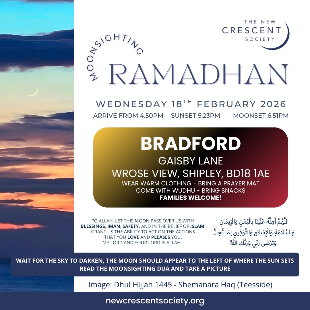 Ramadan 1447 Moonsighting — Bradford
