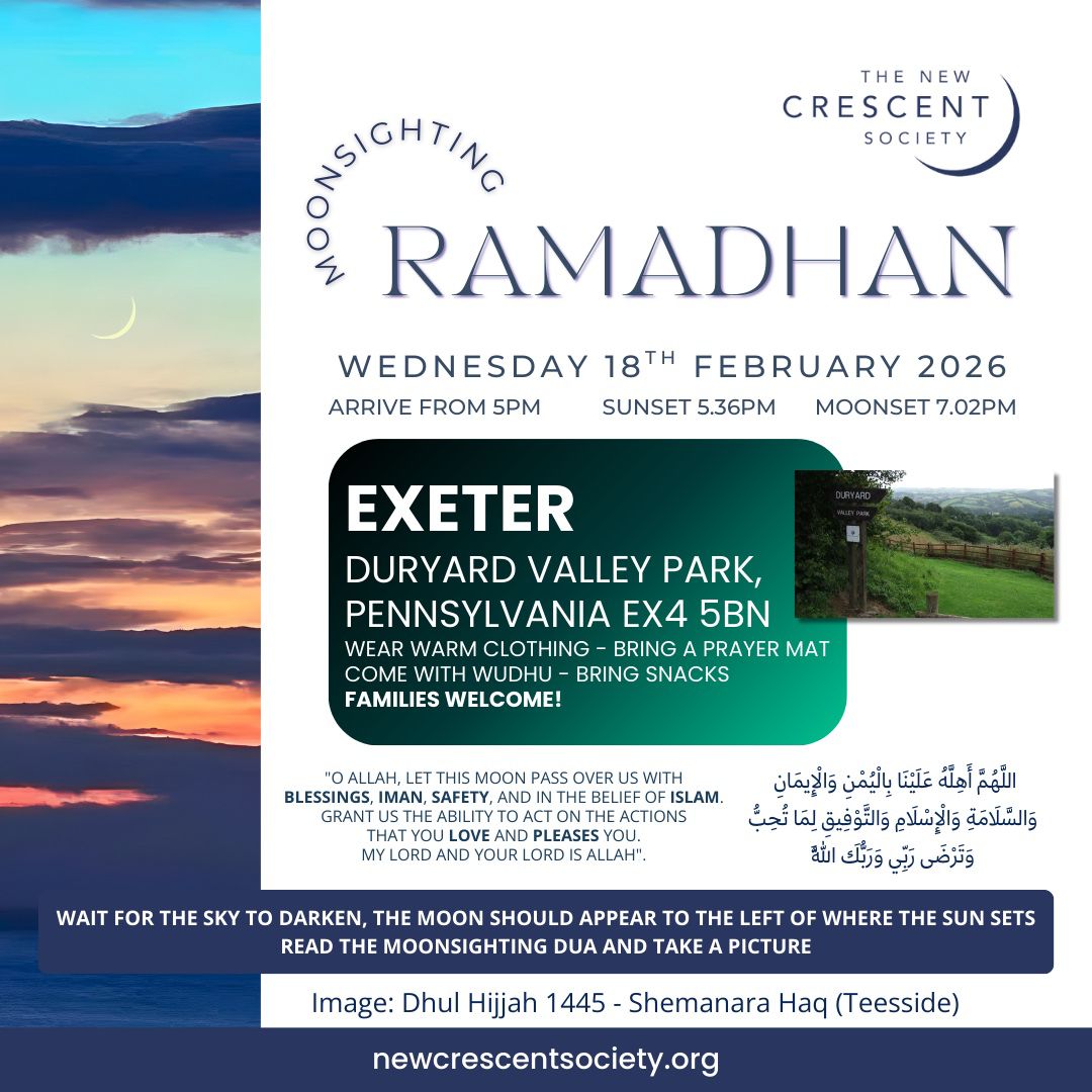 Ramadan 1447 Moonsighting — Exeter