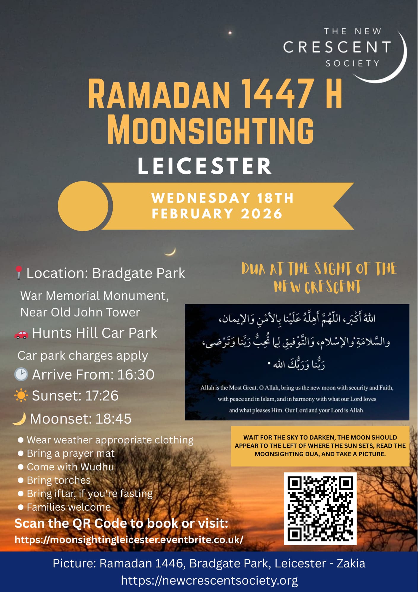 Ramadan 1447 Moonsighting — Leicester
